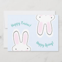 Feliz Pascua Feliz Primavera conejo lindo tarjeta