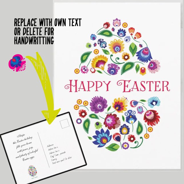 Feliz Pascua (folclore) Tarjeta de personalizable  (Subido por el creador)