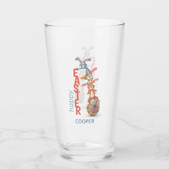 Feliz Pascua Gracioso Huevo Conejo Conejo Conejo M (Anverso)