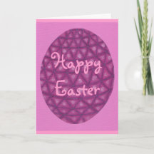 Feliz Pascua, huevo geométrico - tarjetas de felic