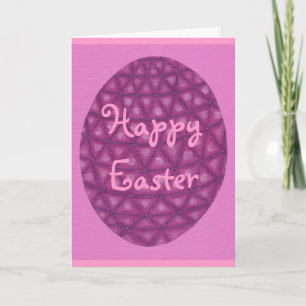 Feliz Pascua, huevo geométrico - tarjetas de felic