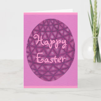 Feliz Pascua, huevo geométrico - tarjetas de felic
