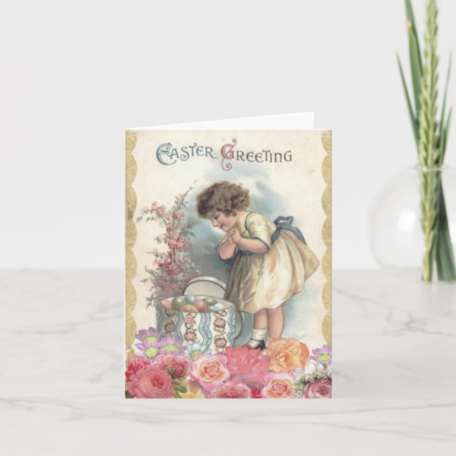 Feliz Pascua imagen de tarjeta de Pascua (Anverso)