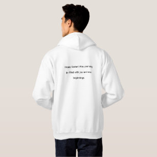 Feliz Pascua Inspirational Quote Sudadera Blanca c