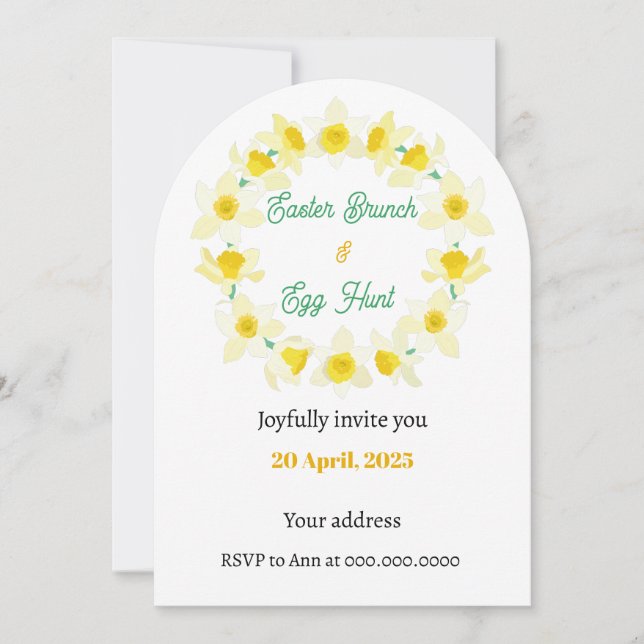 Feliz Pascua. Invitación (Anverso)