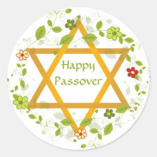 Feliz Pascua Magen David Pegatina