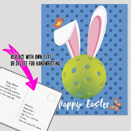 🐰 Feliz Pascua para Pickleballer, tarjeta postal 