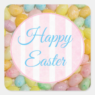 Feliz Pascua Pastel Jelly Bean Pegatinas