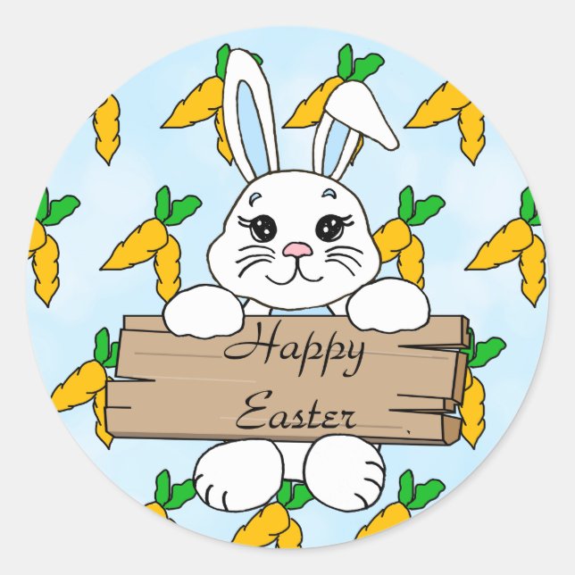 Feliz Pascua, Pegatina Conejo de Pascua (Anverso)