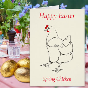 Feliz Pascua Pollito de Primavera Arte de Línea Mi