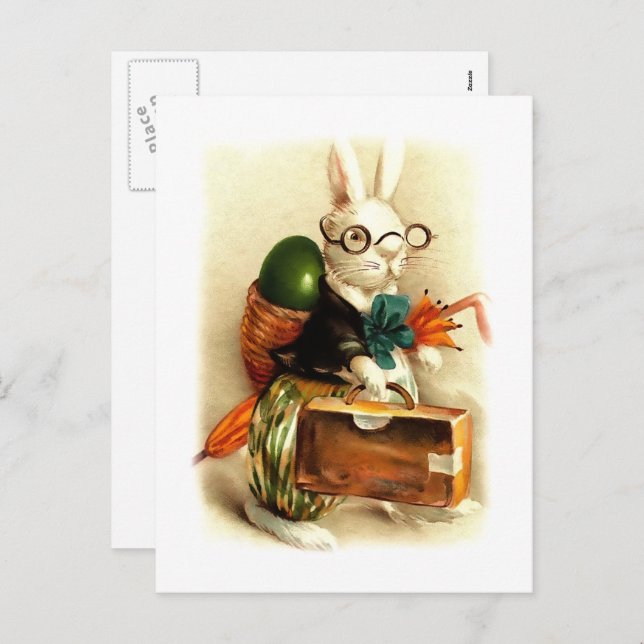 Feliz Pascua. Postales de Pascua para Conejitos Vi (Anverso / Reverso)