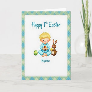 Feliz Pascua Sobrino Primera Tarjeta