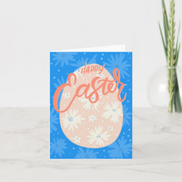 Feliz Pascua Tarjeta de felicitación linda con flo