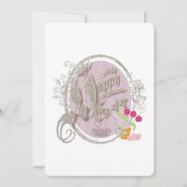 Feliz Pascua - Tarjeta de invitación (Anverso)