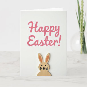 Feliz Pascua Tarjeta de Madera Simple
