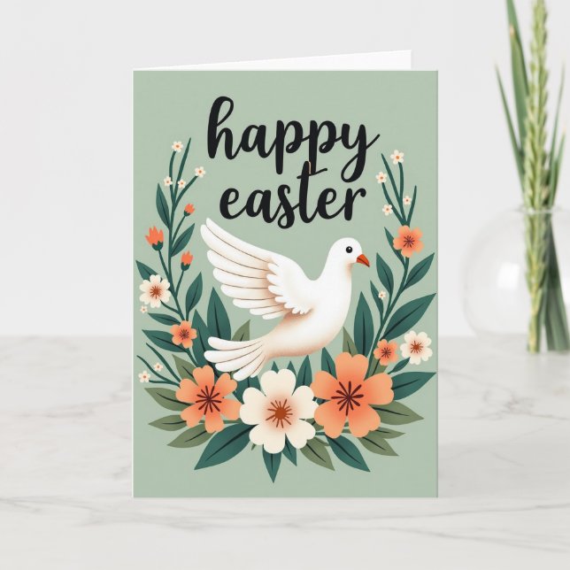 Feliz Pascua Tarjeta de Pájaro de Primavera (Anverso)