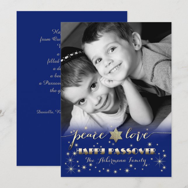 Feliz Pascua. Tarjeta fotográfica personalizado (Anverso / Reverso)