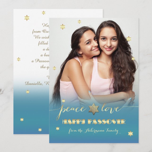 Feliz Pascua. Tarjeta fotográfica plana personaliz (Anverso / Reverso)