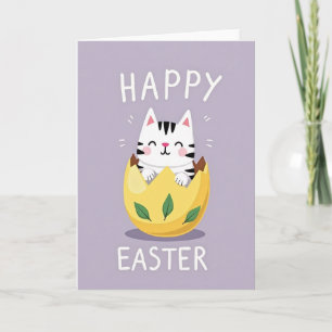 Feliz Pascua Tarjeta Gatito