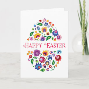 Feliz Pascua - tarjeta inspirada en el folklore, b