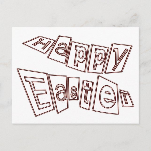 Feliz Pascua, tarjeta postal colorida (Anverso)