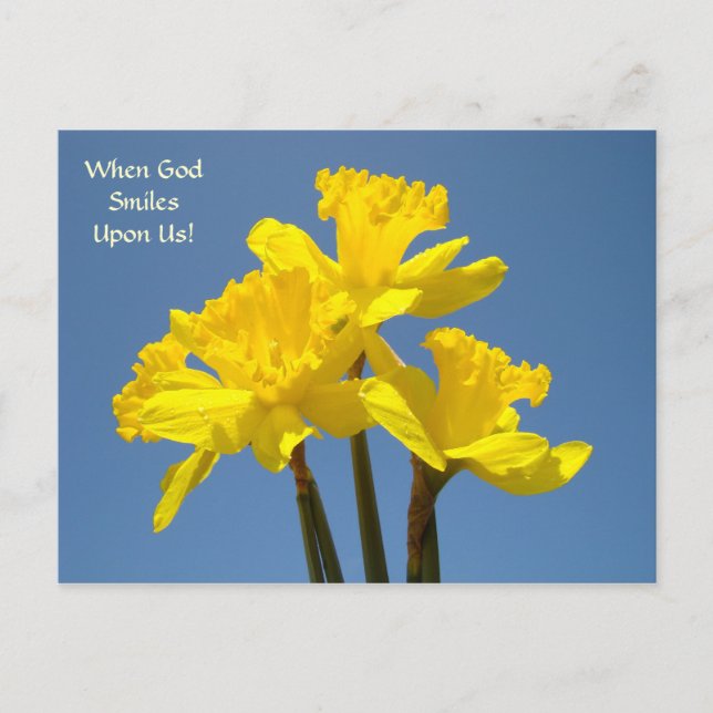 ¡Feliz Pascua! Tarjetas Postales Cuando Dios Sonrí (Anverso)