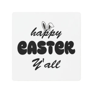 Feliz Pascua y arte Metalizado en la pared