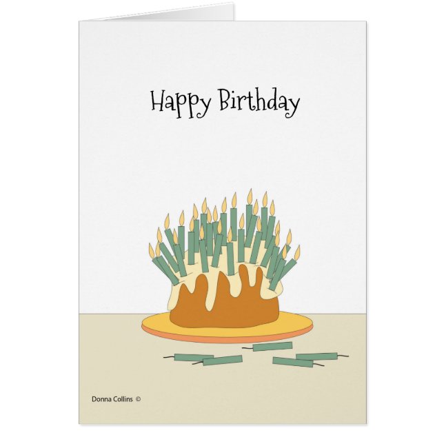 Feliz pastel de cumpleaños con velas (Frente)
