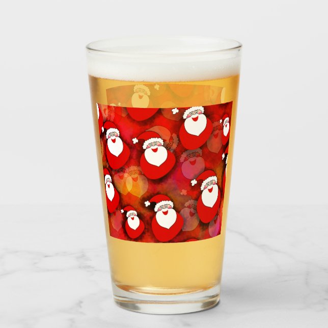 Feliz patrón de Papá Noel sin foco (Anverso (lleno))