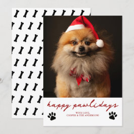 Feliz Pawliday Mascota Perro Foto Navidad