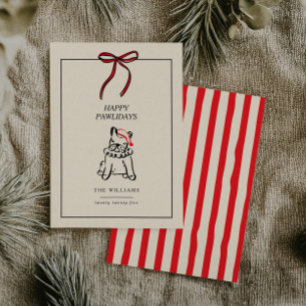 Feliz Pawlidays Tarjeta de Navidad para Familia de