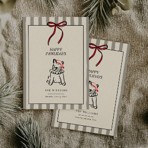 Feliz Pawlidays Tarjeta de Navidad para Familia de