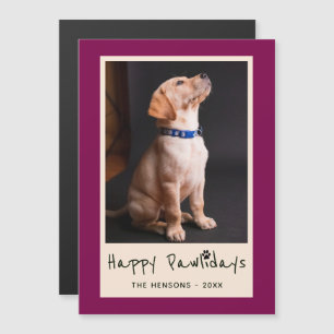 Feliz Pawlidays Tarjeta Magnética de Foto de Masco