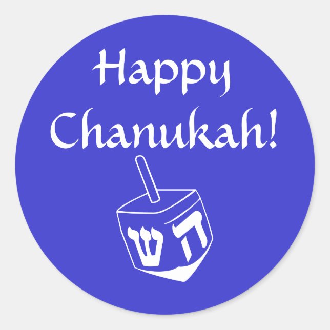 Feliz pegatina Chanukah (Anverso)
