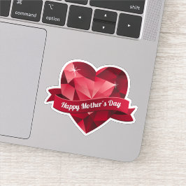 Feliz pegatina de corazón lovehemente de la matern