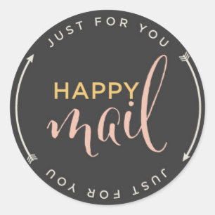 Feliz Pegatina de correo con flechas