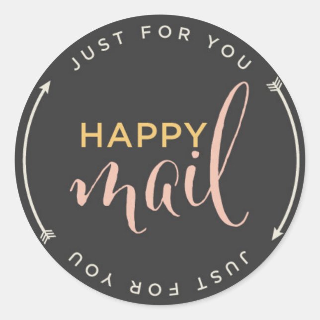 Feliz Pegatina de correo con flechas (Anverso)
