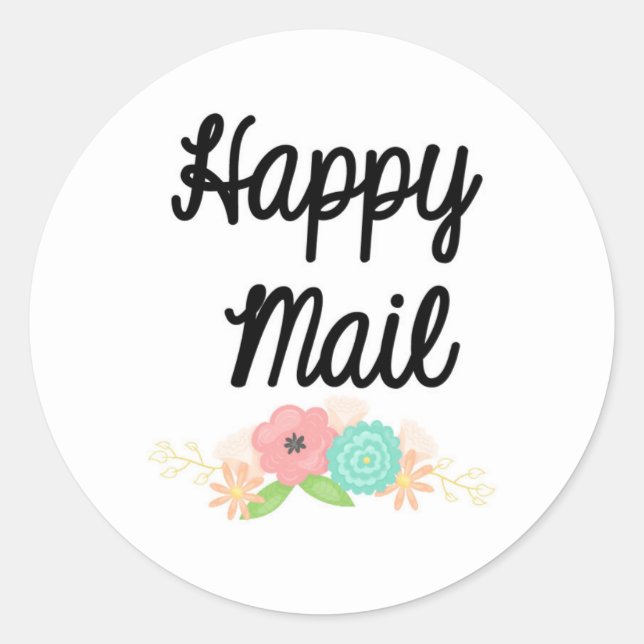 Feliz Pegatina de correo - diseño floral!! (Anverso)