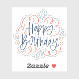 feliz pegatina de cumpleaños