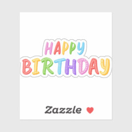 Feliz pegatina de cumpleaños