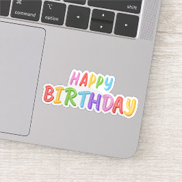 Feliz pegatina de cumpleaños