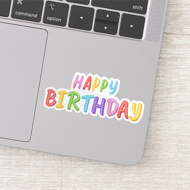 Feliz pegatina de cumpleaños (Detalle)