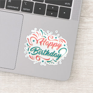 Feliz pegatina de cumpleaños