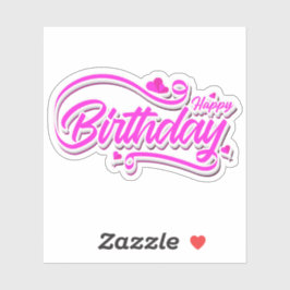 Feliz pegatina de cumpleaños