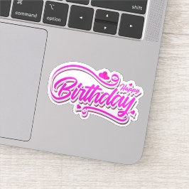 Feliz pegatina de cumpleaños