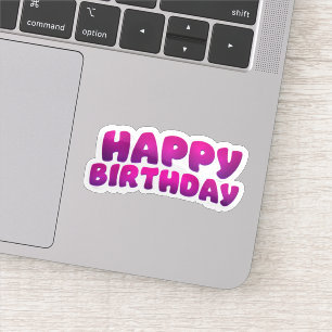 Feliz pegatina de cumpleaños