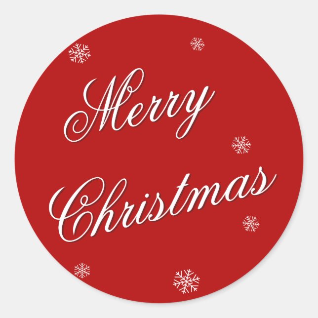 Feliz Pegatina de envolvimiento de Navidad (Anverso)