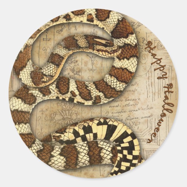 Feliz Pegatina de las serpientes de Halloween (Anverso)