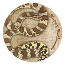 Feliz Pegatina de las serpientes de Halloween