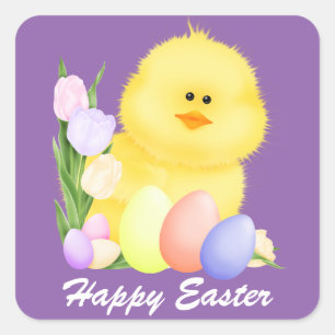Feliz pegatina de Navidad de Pascua